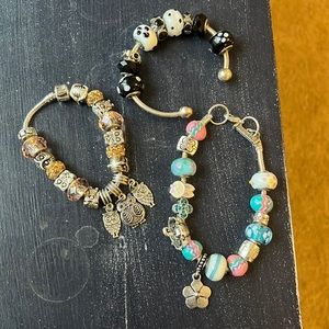 3 Used pandora bracelets